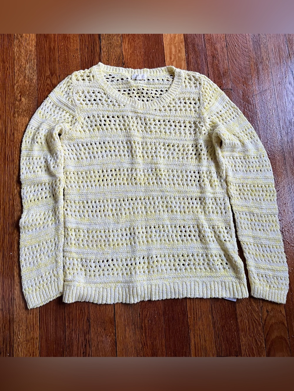 Boho fairy yellow crochet knit sweater